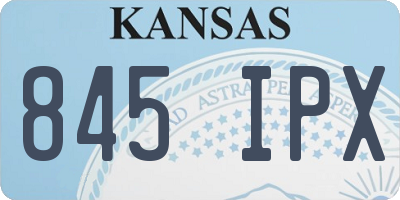 KS license plate 845IPX
