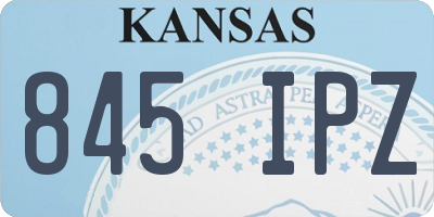 KS license plate 845IPZ