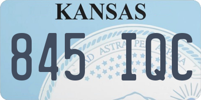 KS license plate 845IQC