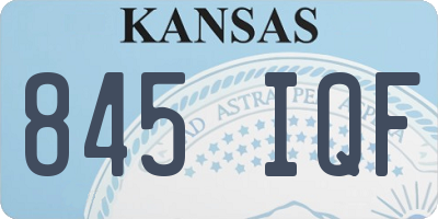 KS license plate 845IQF