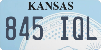 KS license plate 845IQL