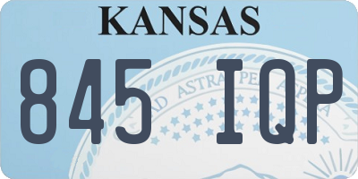 KS license plate 845IQP