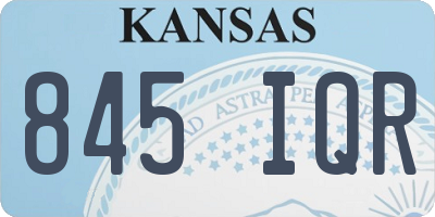 KS license plate 845IQR