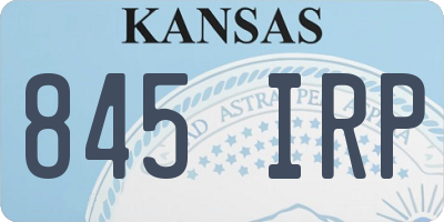 KS license plate 845IRP