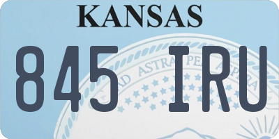 KS license plate 845IRU
