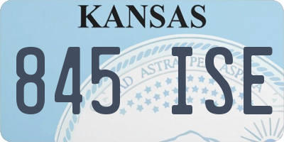 KS license plate 845ISE