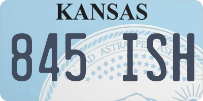 KS license plate 845ISH