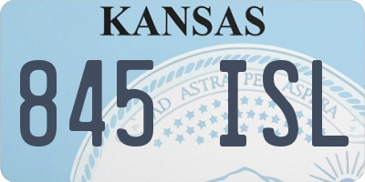 KS license plate 845ISL