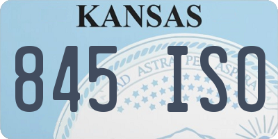 KS license plate 845ISO