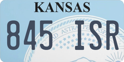 KS license plate 845ISR