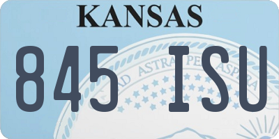 KS license plate 845ISU
