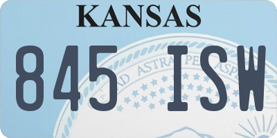 KS license plate 845ISW