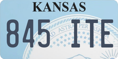 KS license plate 845ITE