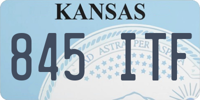 KS license plate 845ITF