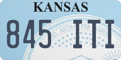 KS license plate 845ITI