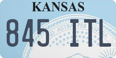 KS license plate 845ITL