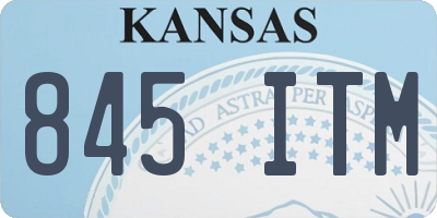 KS license plate 845ITM