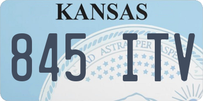 KS license plate 845ITV