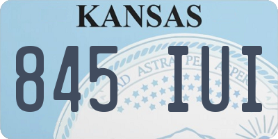 KS license plate 845IUI