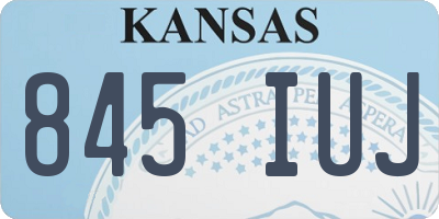 KS license plate 845IUJ