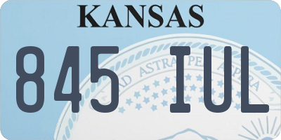 KS license plate 845IUL