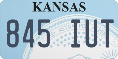 KS license plate 845IUT