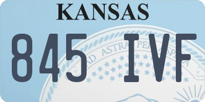 KS license plate 845IVF