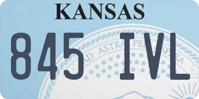 KS license plate 845IVL
