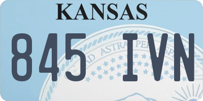 KS license plate 845IVN