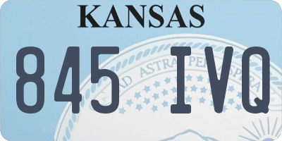 KS license plate 845IVQ
