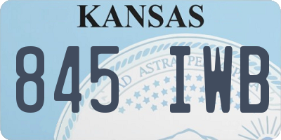 KS license plate 845IWB