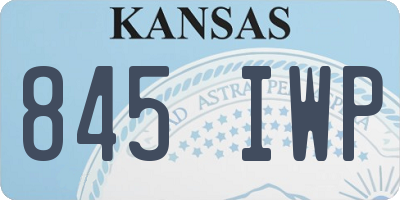 KS license plate 845IWP