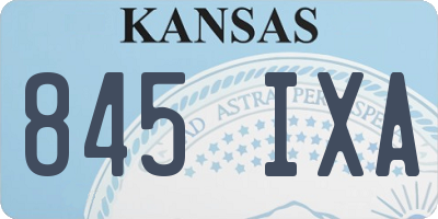 KS license plate 845IXA