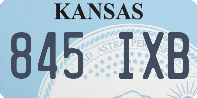 KS license plate 845IXB