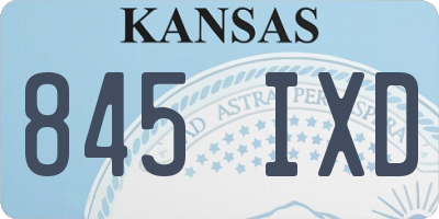 KS license plate 845IXD