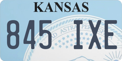 KS license plate 845IXE
