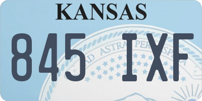 KS license plate 845IXF