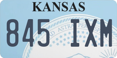 KS license plate 845IXM