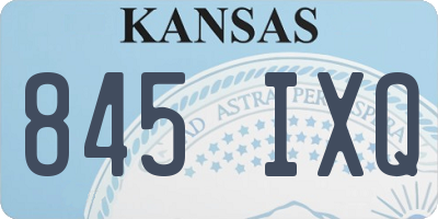 KS license plate 845IXQ