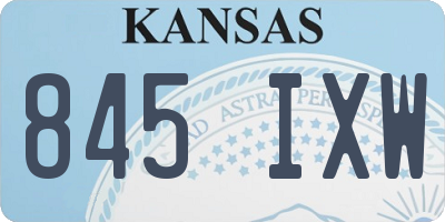 KS license plate 845IXW