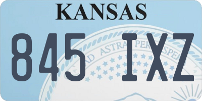 KS license plate 845IXZ