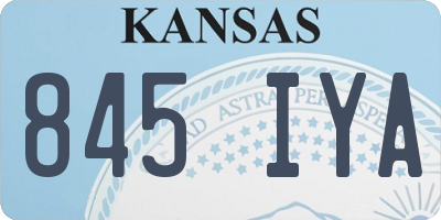 KS license plate 845IYA