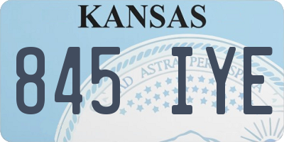 KS license plate 845IYE