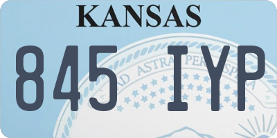 KS license plate 845IYP