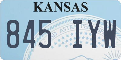 KS license plate 845IYW