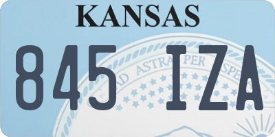 KS license plate 845IZA
