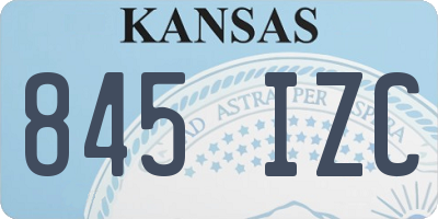 KS license plate 845IZC