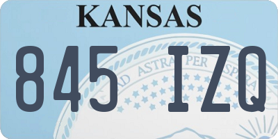 KS license plate 845IZQ