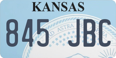 KS license plate 845JBC