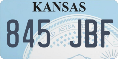 KS license plate 845JBF